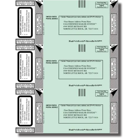 3-Up Certified Mail® Form