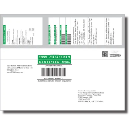 Electronic Return Receipt Laser Envelope